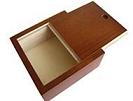 elegant wooden gift box in honey oak finish